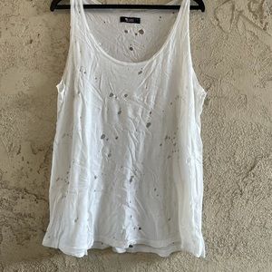 Michael Lauren Poetic white Tank Top, size L